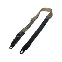 CrossTac Tactical Single/Double Point Rifle Sling with Hook Nylon Coyote - Crosstac