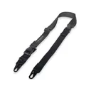 CrossTac Tactical Single/Double Point Rifle Sling with Hook Nylon Black - Crosstac