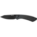 Buck Knives 744 Sovereign Folding Knife 3.225" Modified Clip Point 7Cr17MoV Titanium Blade Stainless Steel Handle Black - Buck Knives