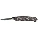 Havalon Knives Piranta Stag Pocket Knife 2.75" Drop Point 60A Stainless Blade ABS Polymer Handle Black - Havalon