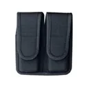 Bianchi 7302 Double Magazine Pouch Colt Mustang, Sig Sauer P230, Walther PPK Hidden Snap Closure Nylon Black - Bianchi