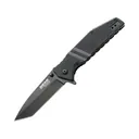Bear & Son 61503 Folding Knife 3.5" Tanto Point 440 Black Blade G-10 Handle Black - Bear & Son