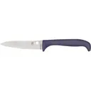 Spyderco Counter Critter Fixed Blade Knife 3.95" Fully Serrated Drop Point 7Cr17MoV Satin Blade ABS Plastic Handle Purple - Spyderco