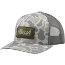 Marsh Wear Men's Script Trucker Hat Stone Mallard Camo One Size Fits Most - Marsh Wear