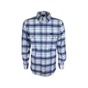 MidwayUSA Men's Flannel Shirt Blue/White 2XL Tall - Midwayusa