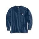 Carhartt Men's Loose Fit Heavyweight Long Sleeve Pocket Henley Shirt Navy 3XL - Carhartt