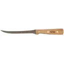 Case Kitchen Tomato Knife 5.5" Serrated Drop Point Stainless Steel Blade Wood Handle Brown - Case