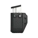 Rounded IWB/OWB Magazine Holster Ambidextrous 9mm/.40 S&W Double Stack Kydex Carbon Fiber - Rounded