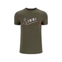 Simms Men's Hook & Loop Short Sleeve Crew Neck T Shirt Military Heather XL - Simms