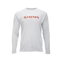 Simms Men's Tech Long Sleeve Crew Neck T Shirt Sterling 2XL - Simms