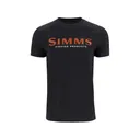 Simms Men's Logo Short Sleeve Crew Neck T Shirt Dark Gunmetal Heather XL - Simms