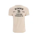 Simms Men's Stacked Bass Short Sleeve Crew Neck T Shirt Natural XL - Simms