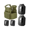 Spartan Armor Achilles Plate Carrier with AR550 Body Armor Ballistic Plate III+ Single Curve Base Coat with Side Plates Spartan OD Green - Spartan Armor Systems