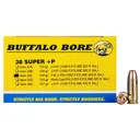 Buffalo Bore 38 Super +P Ammo 124 Grain Full Metal Jacket Box of 20 - Buffalo Bore