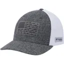 Columbia Mens PFG Mesh Fish Flag Hat Large/XL Grill Heather/White - Columbia