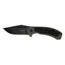 Kershaw Faultline Pocket Knife 3" Clip Point 8Cr13MoV Black Oxide Blade Rubber Handle Olive Drab - Kershaw Knives