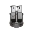 Fobus Paddle Double Stack Double Magazine Pouch Ambidextrous Ambidextrous 9mm Luger, 40 S&W Polymer Black - Fobus