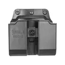 Fobus Evolution Belt Double Stack Double Magazine Pouch Ambidextrous for Glock, H&K USP 40 S&W, 9mm Polymer Black - Fobus