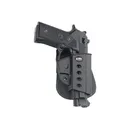 Fobus Evolution OWB Holster Right Hand Beretta Vertec, Taurus 92, 99, PT101 with Rail Polymer Black - Fobus