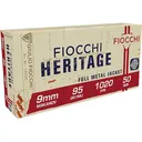 Fiocchi Heritage 9x18mm (9mm Makarov) Ammo 95 Grain Full Metal Jacket Box of 50 - Fiocchi