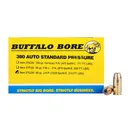 Buffalo Bore 380 ACP Ammo 90 Grain Jacketed Hollow Point Box of 20 - Buffalo Bore Ammunition