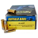 Buffalo Bore Heavy 25 ACP Ammo 60 Grain Flat Nose Box of 20 - Buffalo Bore Ammunition