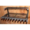 HySkore 10 Gun Rack and Shelf Unit Metal Frame with Foam Padding Black Frame - Hyskore