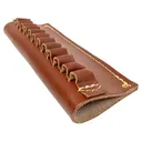 Hunter Rifle Cartridge Belt Slide Rifle Ammo Carrier 22 Caliber Rimfire 12-Round Leather Brown - Hunter Company