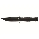 Smith & Wesson Special Ops Survival Fixed Blade Knife 5" Spine Serrated Clip Point 8Cr13MoV Black Blade ABS Rubber Handle Black - Smith and Wesson