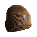 Kings Camo Men's Cuffed Leather Patch Beanie Khaki One Size Fits Most - Kings Camo