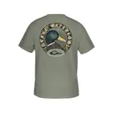 Drake Men's Mallard Circle Short Sleeve Crew Neck T Shirt Desert Sage Medium - Drake Waterfowl