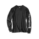 Carhartt Men's Loose Fit Heavyweight Logo Sleeve Graphic Long Sleeve Crew Neck T Shirt Black XL - Carhartt