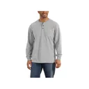 Carhartt Men's Loose Fit Heavyweight Long Sleeve Pocket Henley Shirt Heather Gray 2XL - Carhartt
