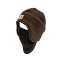 Carhartt Mens Fleece 2-in-1 Beanie Dark Brown - Carhartt