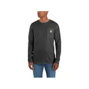 Carhartt Men's Force Relaxed Fit Midweight Long Sleeve Crew Neck T Shirt Carbon Heather Large - Carhartt