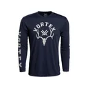 Vortex Optics Men's Antler Envy Long Sleeve Crew Neck T Shirt Navy Heather Medium - Vortex