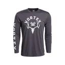 Vortex Optics Men's Antler Envy Long Sleeve Crew Neck T Shirt Charcoal Large - Vortex