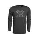 Vortex Optics Men's Digi Camo Core Logo Long Sleeve Crew Neck T Shirt Charcoal Heather Medium - Vortex Optics