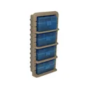 MTM Ammo Rack with 4-50 Round 223 Remington/5.56x45mm Ammo Boxes Dark Earth/Clear Blue - MTM Case-gard