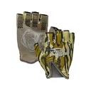 Fish Monkey Men's Stubby Guide Fishing Sun Fishing Sun Fingerless Gloves Mossy Oak Original Bottomland 2XL - Fish Monkey