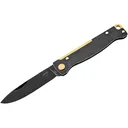 Boker Knives Atlas Pocket Knife 2.83" Drop Point Sandvik 12C27 Black Blade Stainless Steel Handle Black - Boker