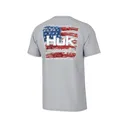 Huk Men's KC Fly Flag Short Sleeve Crew Neck T Shirt Harbor Mist Medium - Huk