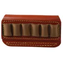 Gould & Goodrich Cartridge Belt Slide Ammo Carrier Taurus Judge or S&W Governor 6-Round Leather Brown - Gould & Goodrich