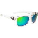 Strike King Men's SK Plus Platte Polarized Sunglasses Shiny Crystal Clear Frame Green Mirror Lens - Strike King