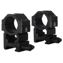 UTG Max Strength Tactical 4 Hole QD Twist Lock Picatinny 1" Scope Rings Matte Black High - Leapers UTG