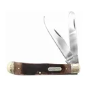 Old Timer Large Gunstock Trapper Pocket Knife 3.15" Clip/Spey Point 7Cr17MoV Satin Blade Bone Handle - Old Timer