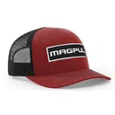 Magpul Mens WordMark Patch Trucker Hat Black Cardinal/Black - Magpul