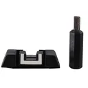 Glock Square Adjustable Rear Sight with Adjustment Tool Polymer Black White Outline - Glock