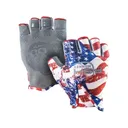 Fish Monkey Men's Stubby Guide Fishing Fingerless Gloves Americana Large - Fish Monkey