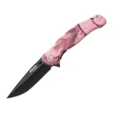 Bear & Son 61536 Folding Knife 3.25" Drop Point 440 Black Blade Zytel Handle Pink Camo - Bear & Son
